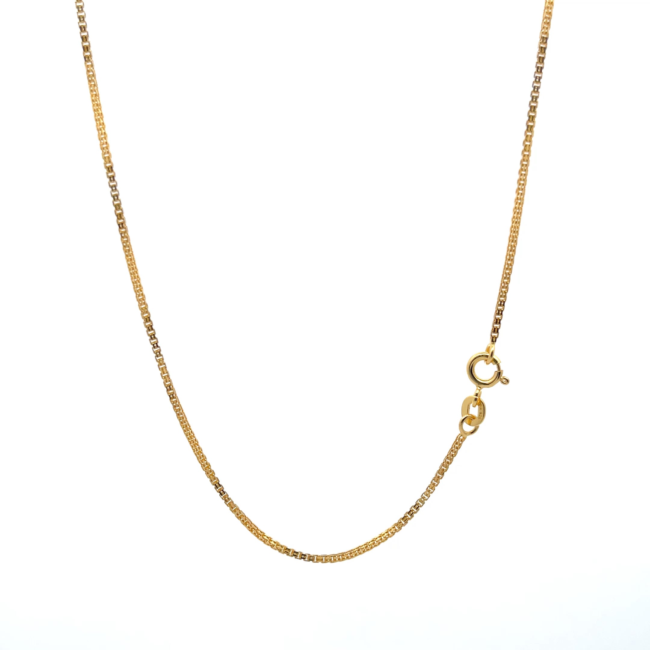 925 Silber Meridian Kette FlashGold Finish 40 cm